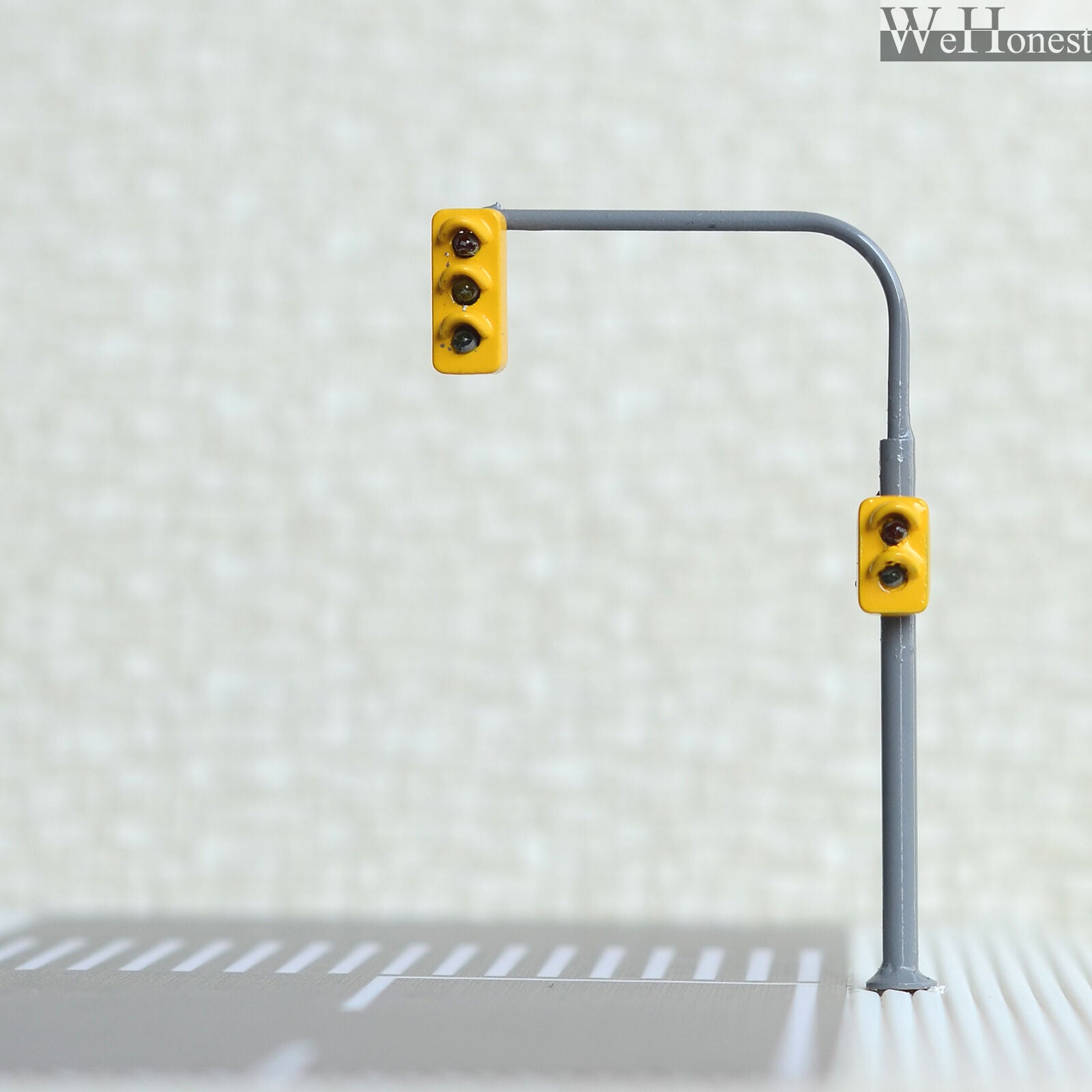 2 x traffic lights HO OO crossing walk model train led street signals #B3C2RHOR