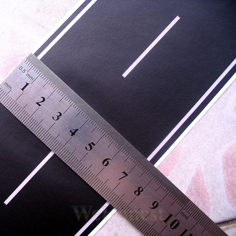 3 pcs OO HO scale BLACK TAR MACK ROAD STRIP self stick