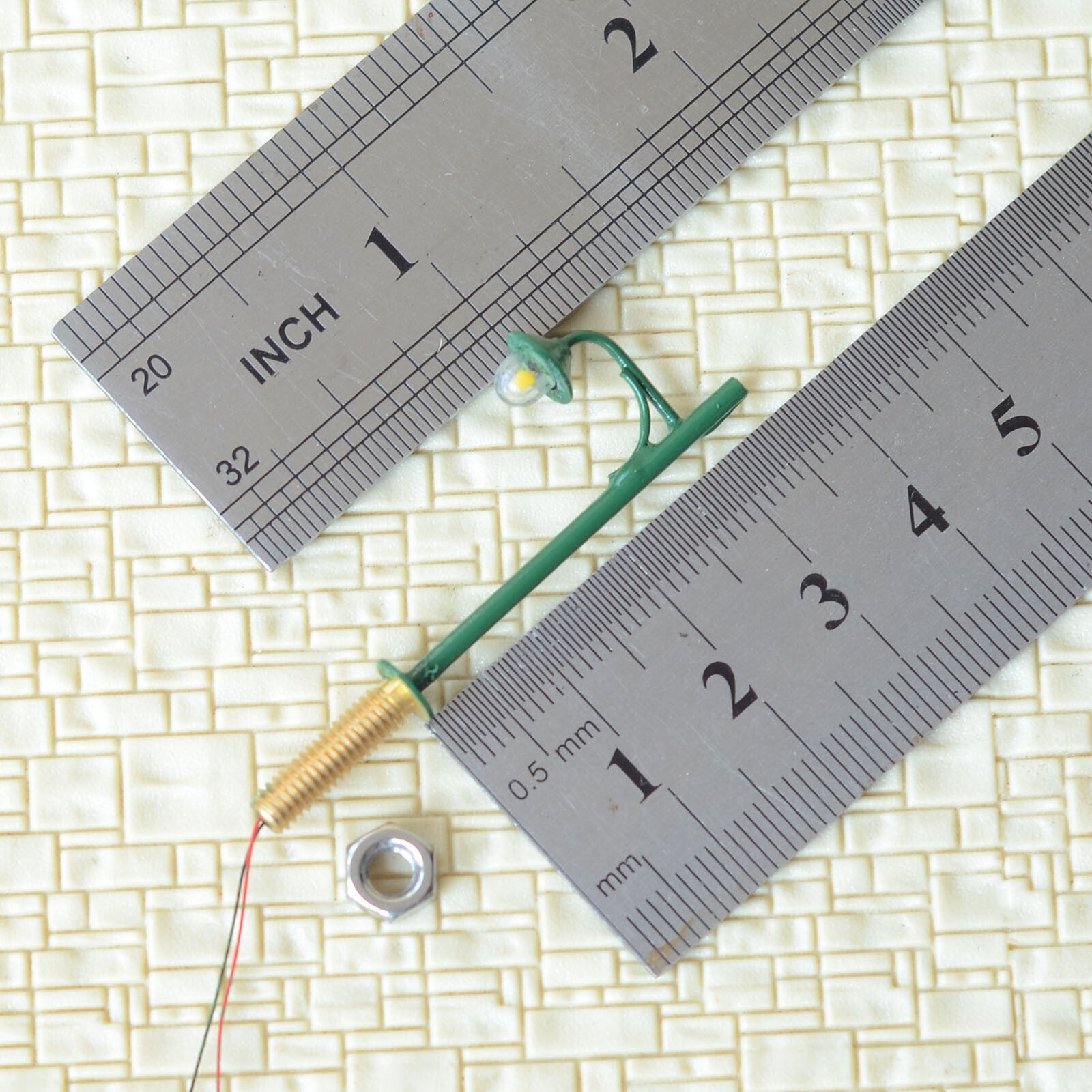 5 x N scale model railroad street light LED lamppost station path lamp #T0513BGn