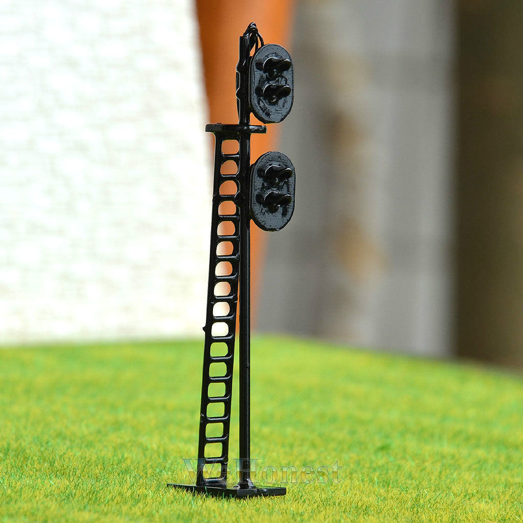 2 pcs HO Scale 1:87 LEDs Made 2 heads Railroad Signals 2 aspects over 2 aspects