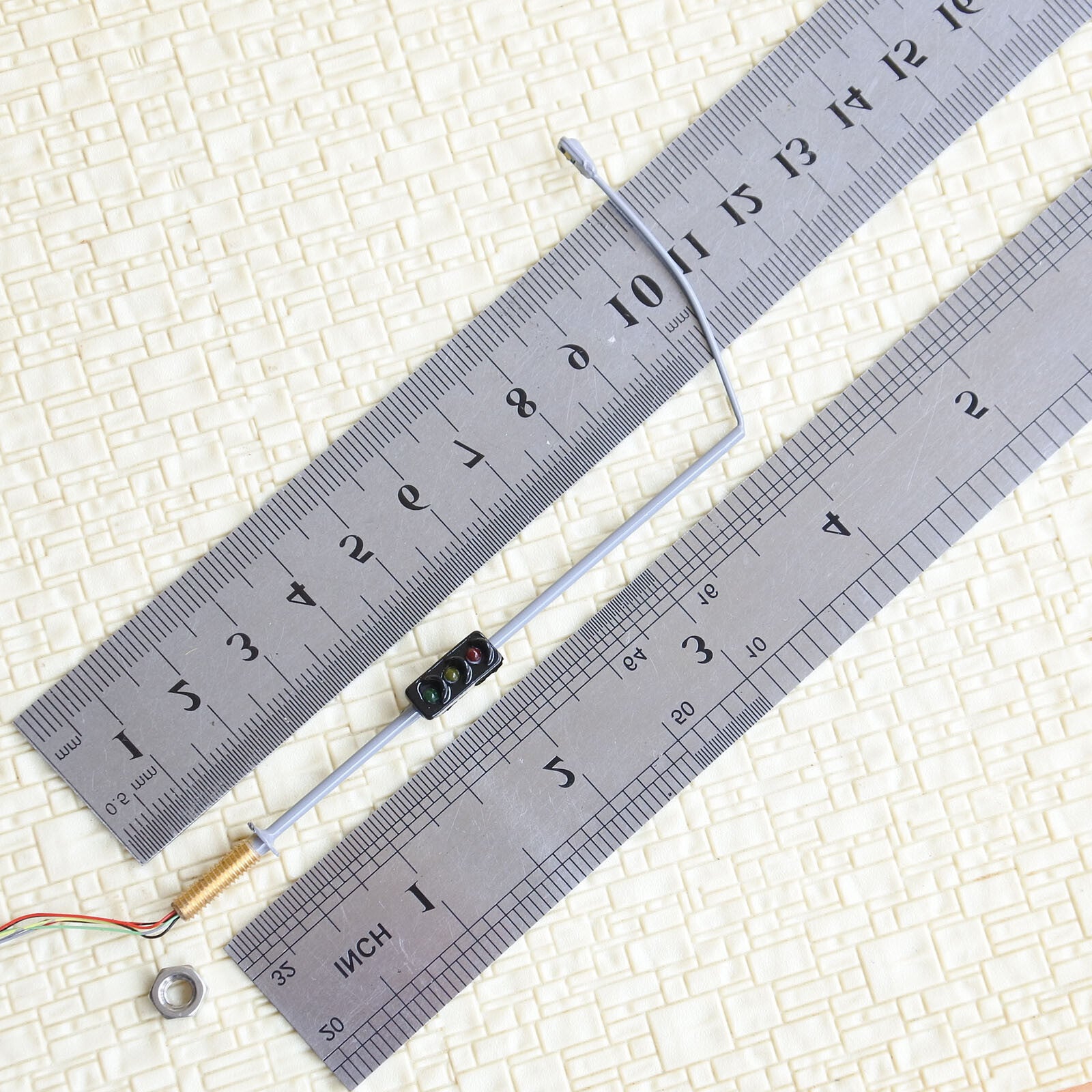 1 x traffic signal with street light HO OO scale model railroad led lamps #corGB