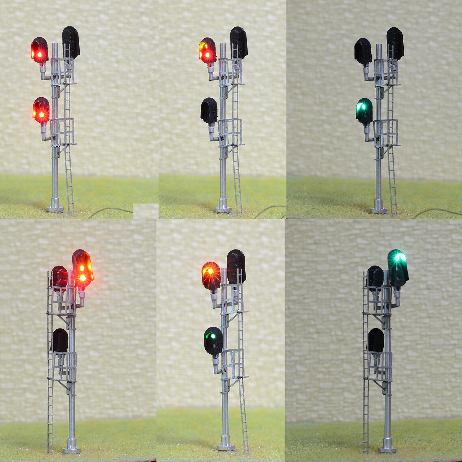 1 x HO scale Bi-Directional 3 / 2 and 2 color Intermediate block signal #F322TY