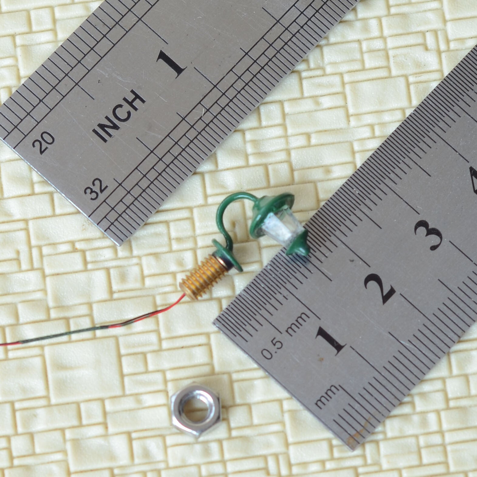 5 x OO / HO antique street bracket light model wall lamp posts LED light #YD7BG