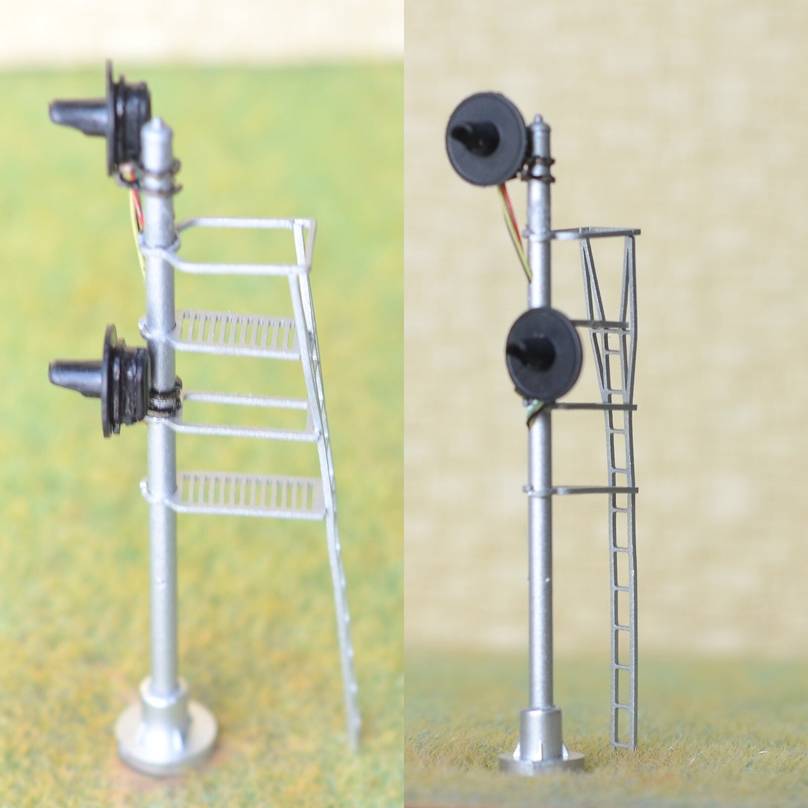 1 x HO scale 2 head searchlight lower offset Distant / Intermediate signal #OM2