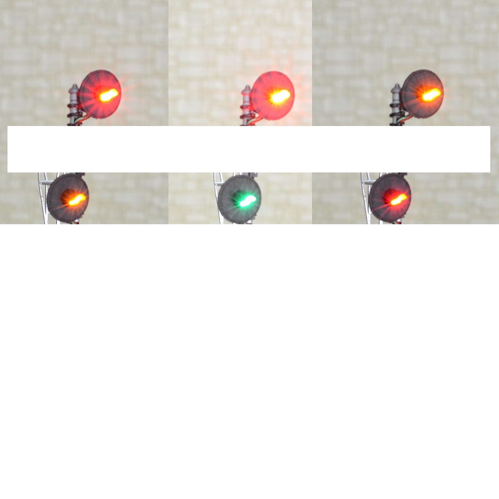 1 x HO scale 2 head searchlight offset Distant / Intermediate block signal #OFAU