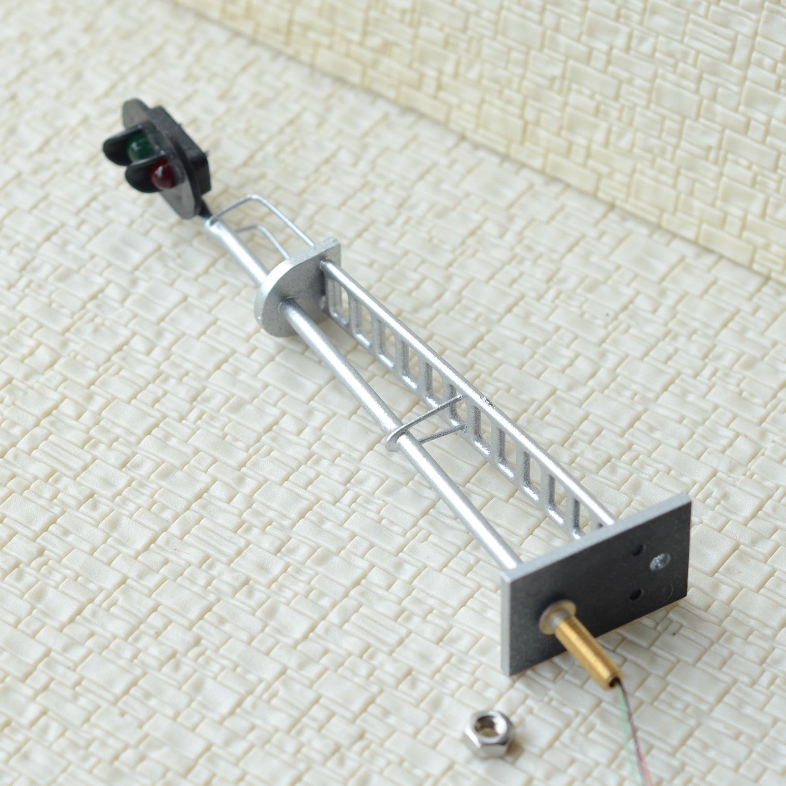 1 x O Scale Model Train block signals 2 aspect Railroad LED Light Silver #48S2LS