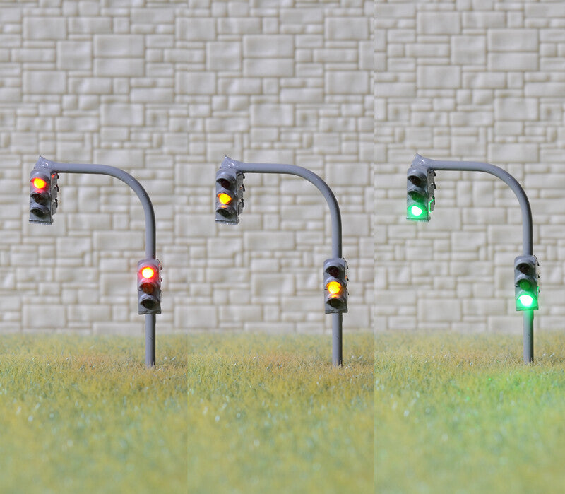 2 x traffic lights N crossing walk model LED pedestrian street signals #GB3C3NR