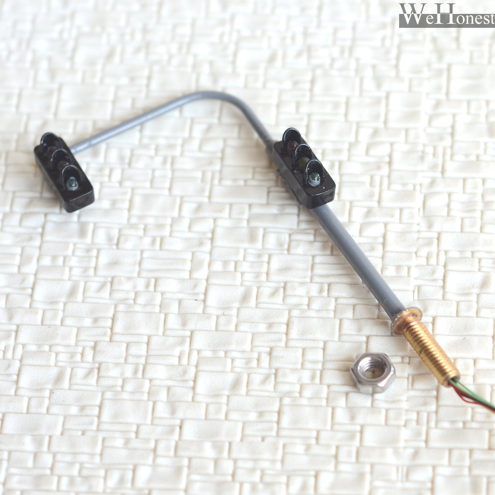 2 x traffic lights HO OO crossing walk model train led street signals #B3C3RHBL