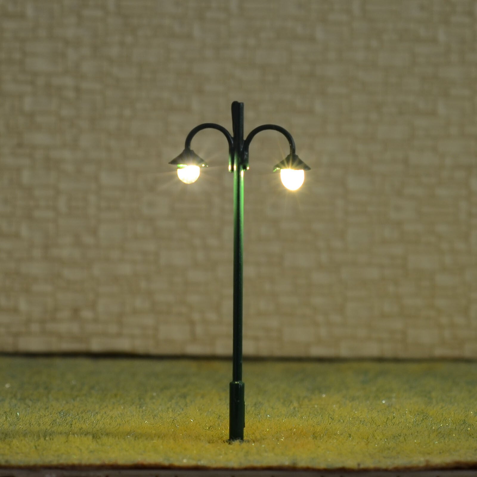 5 x HO scale model railroad antique street light LED lamppost path lamp #S1711BG