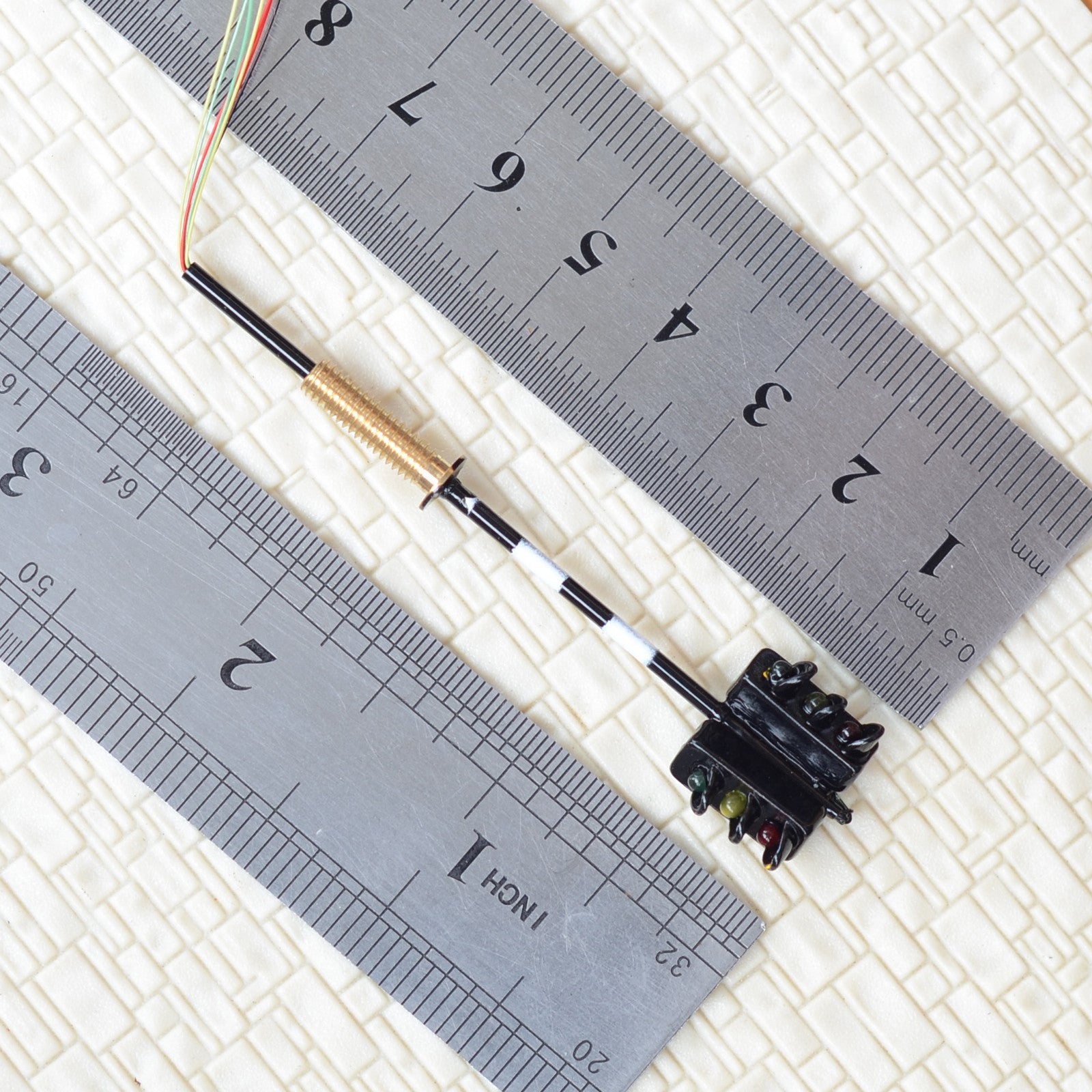 2 x traffic signal HO OO model railroad crossing walk LED pedestrian light #ZB33