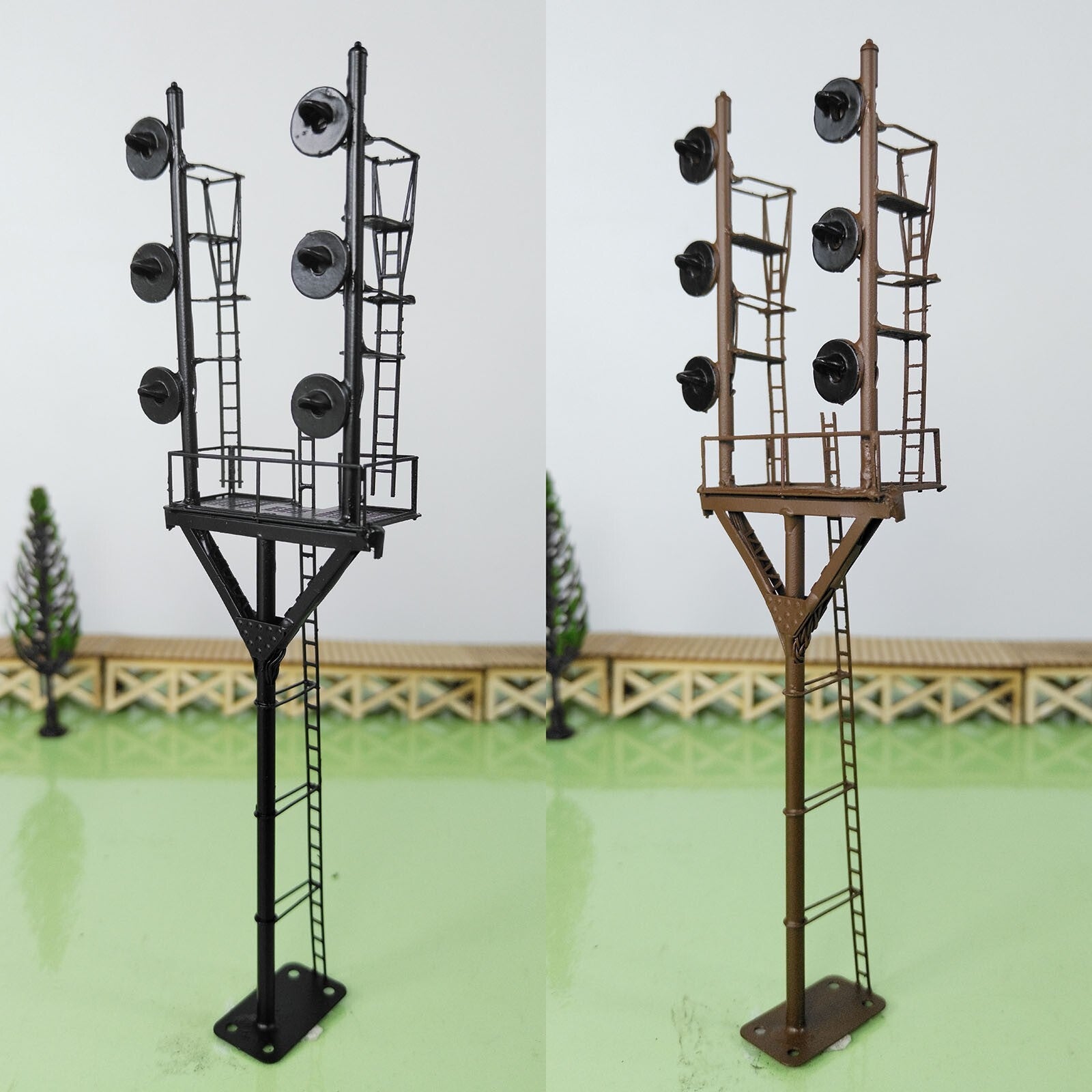 1 x HO scale model tower searchlight signal goalpost bracket 6 faceplate #G6