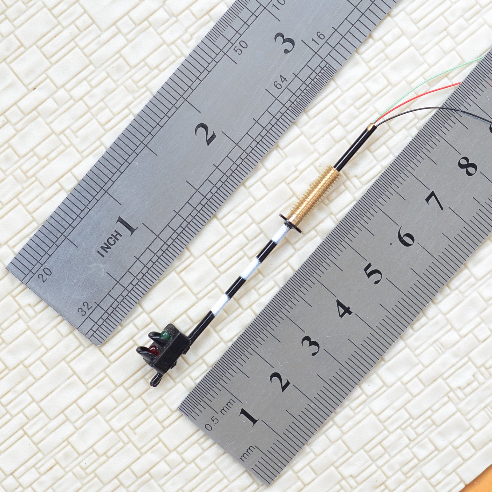 2 x traffic signal HO OO model railroad crossing walk LED pedestrian light #ZB2