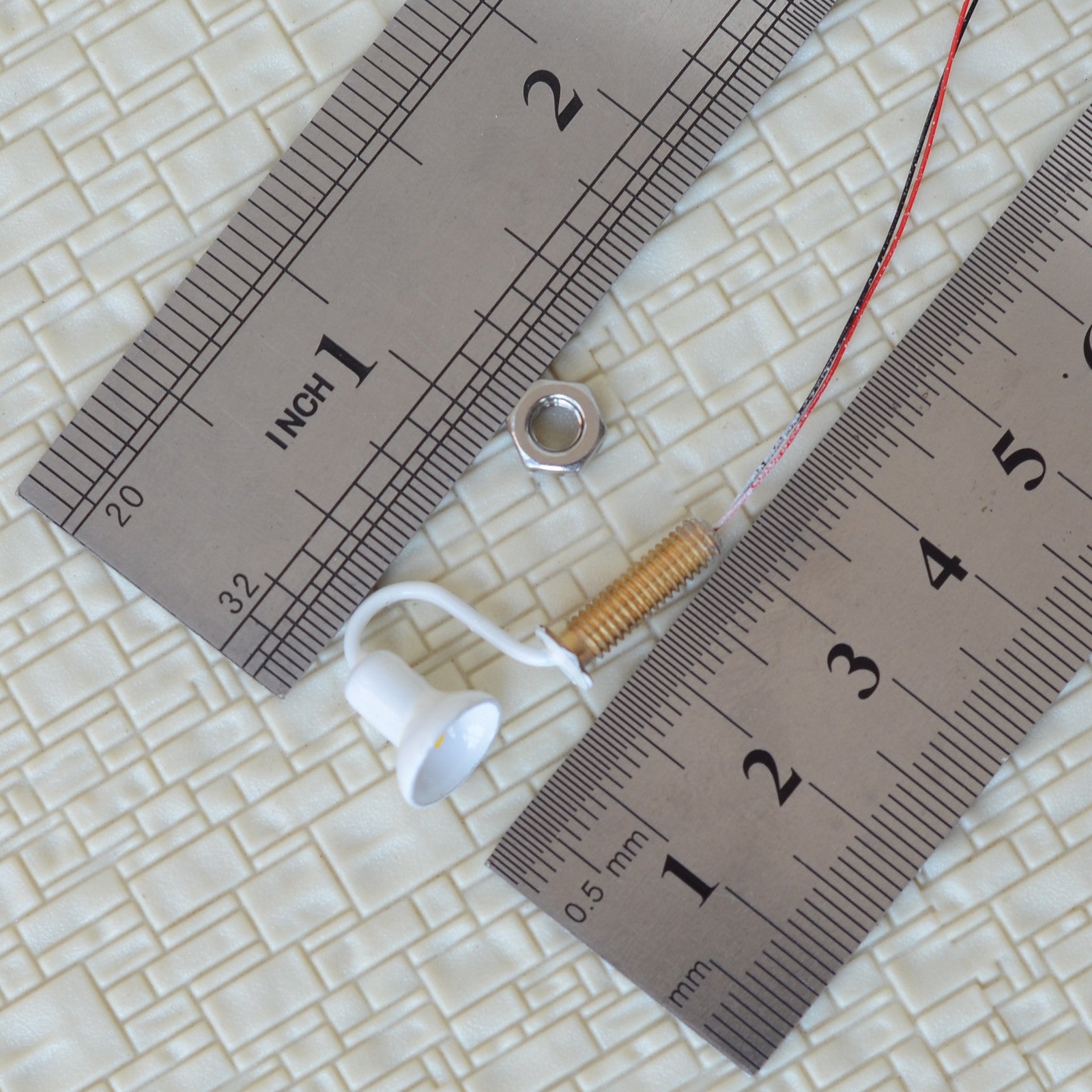 5 x O Scale Led Street wall Light Model Train Railroad path Lamp post #R56OWH