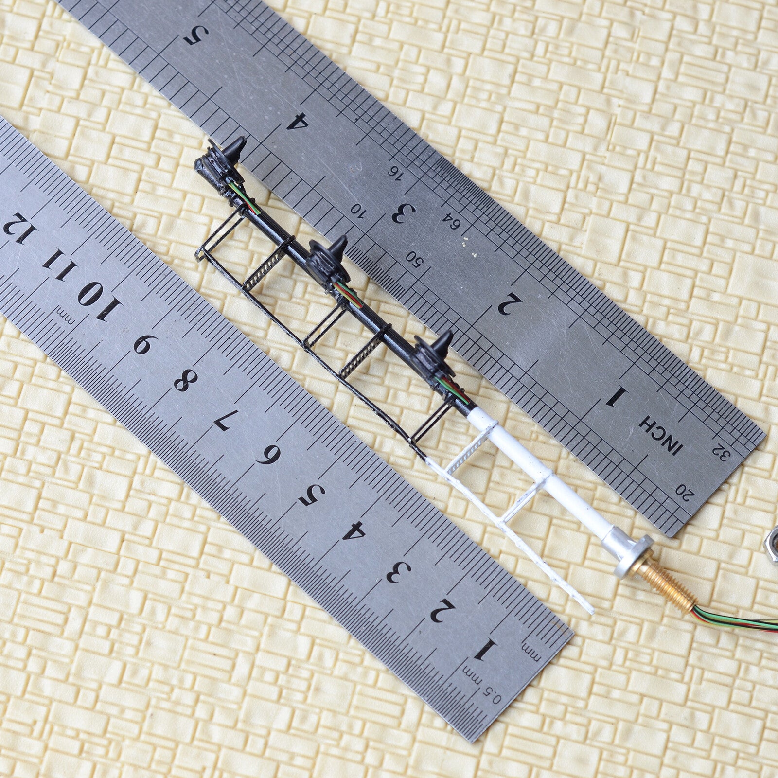 1 x HO scale model railroad 3-colors searchlight signal metal block 3 head #HB13