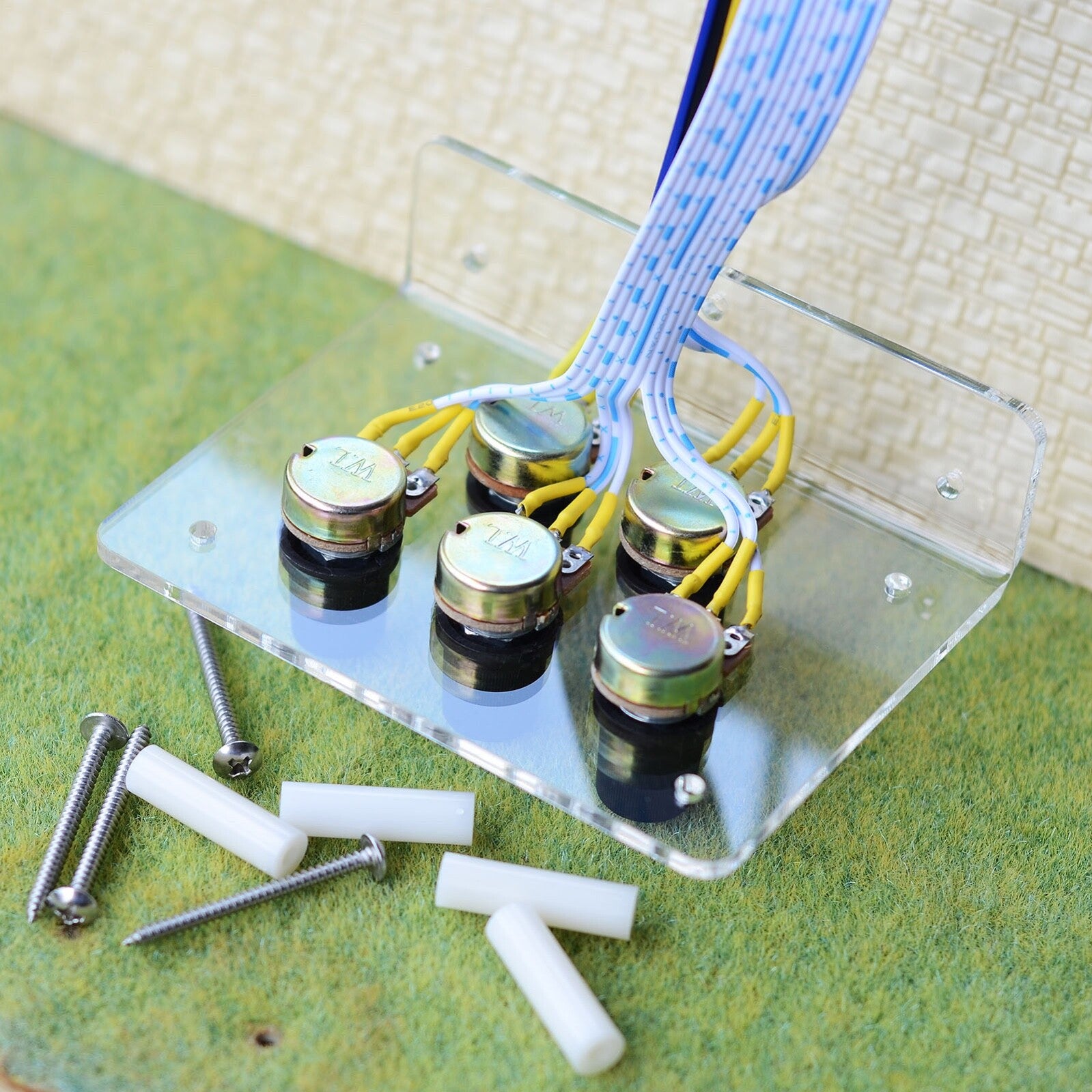 5 x wired dimmer mounted on board light brightness control panel side install