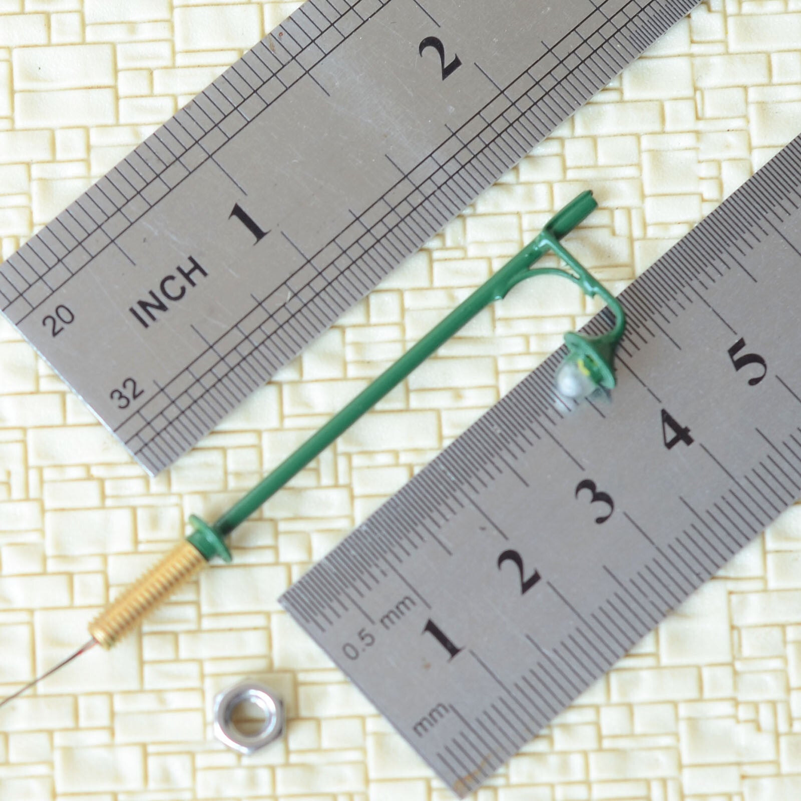 5 x HO scale model railroad street light LED lamppost station lamp 50mm #T0513BG