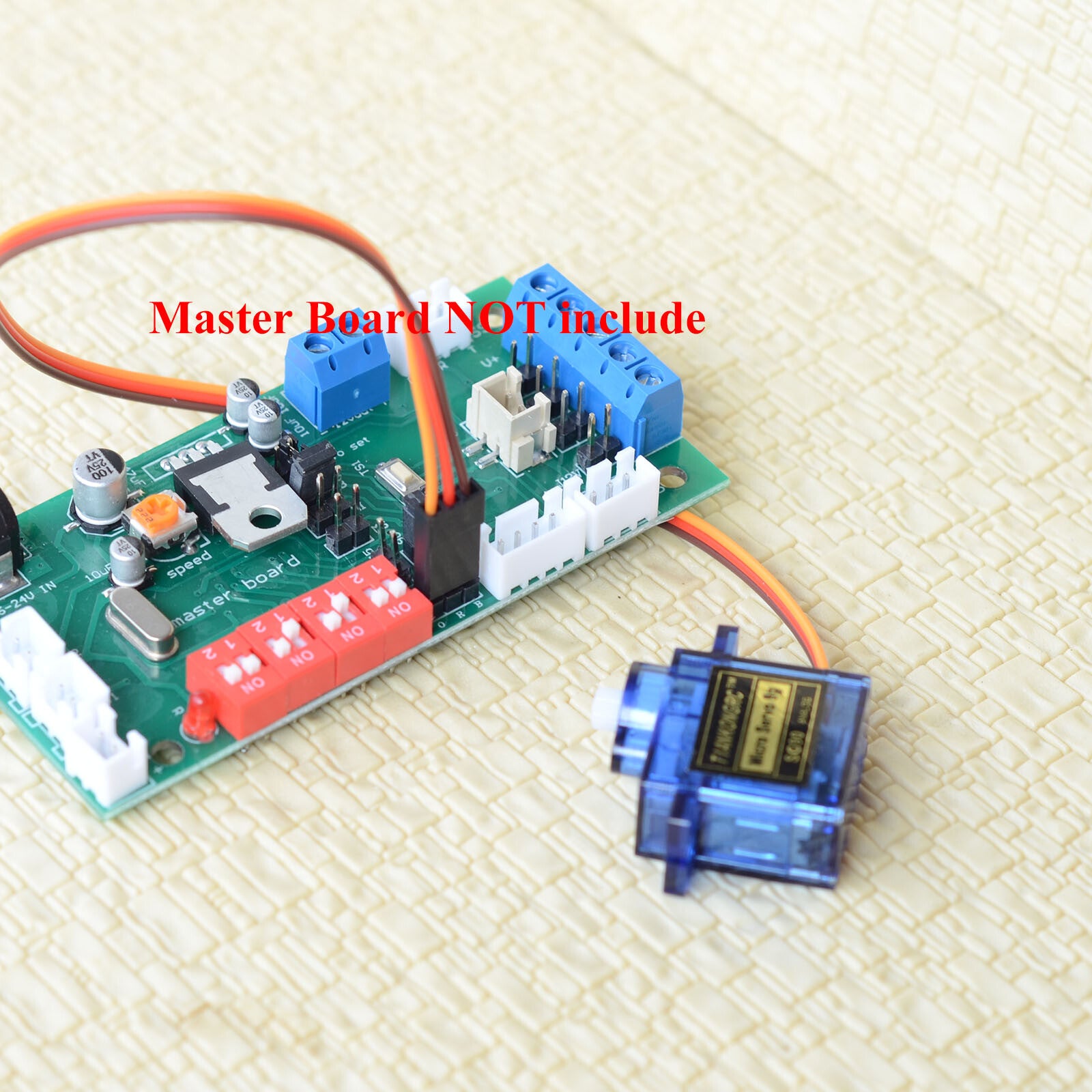 1 x mini servo for crossing gate / arms control everything can move micro motor