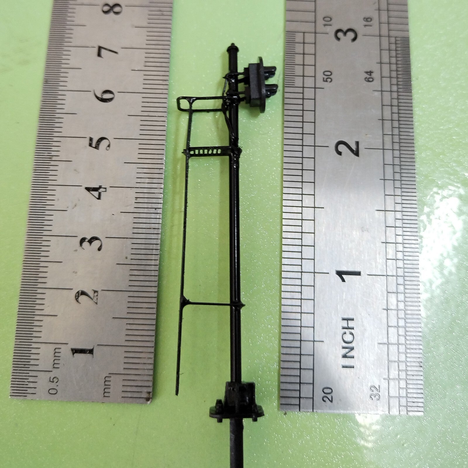 1 x HO scale model railroad 2 aspects block signal LED green/red light #K02Ky