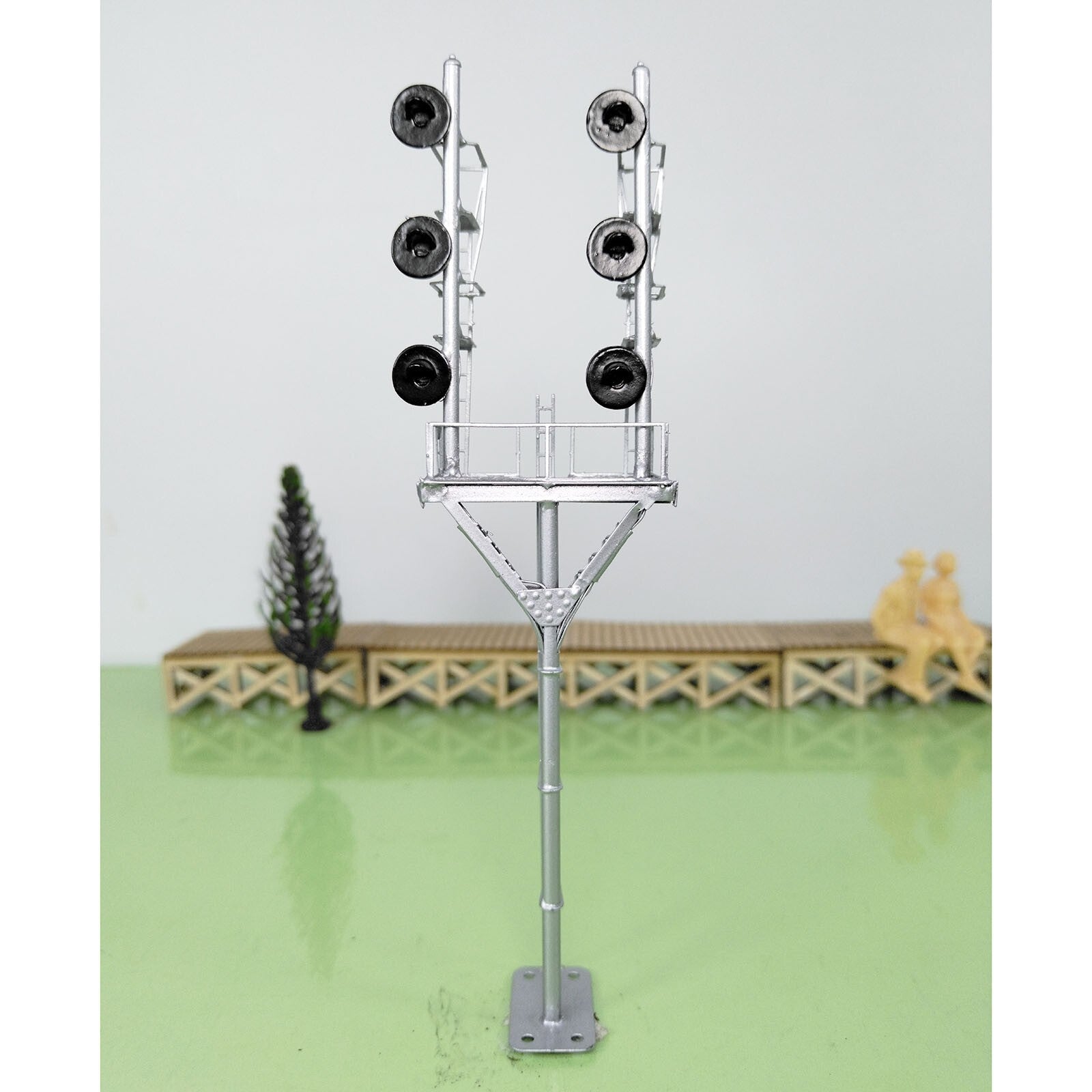 1 x HO scale model tower searchlight signal goalpost bracket 6 faceplate #G6