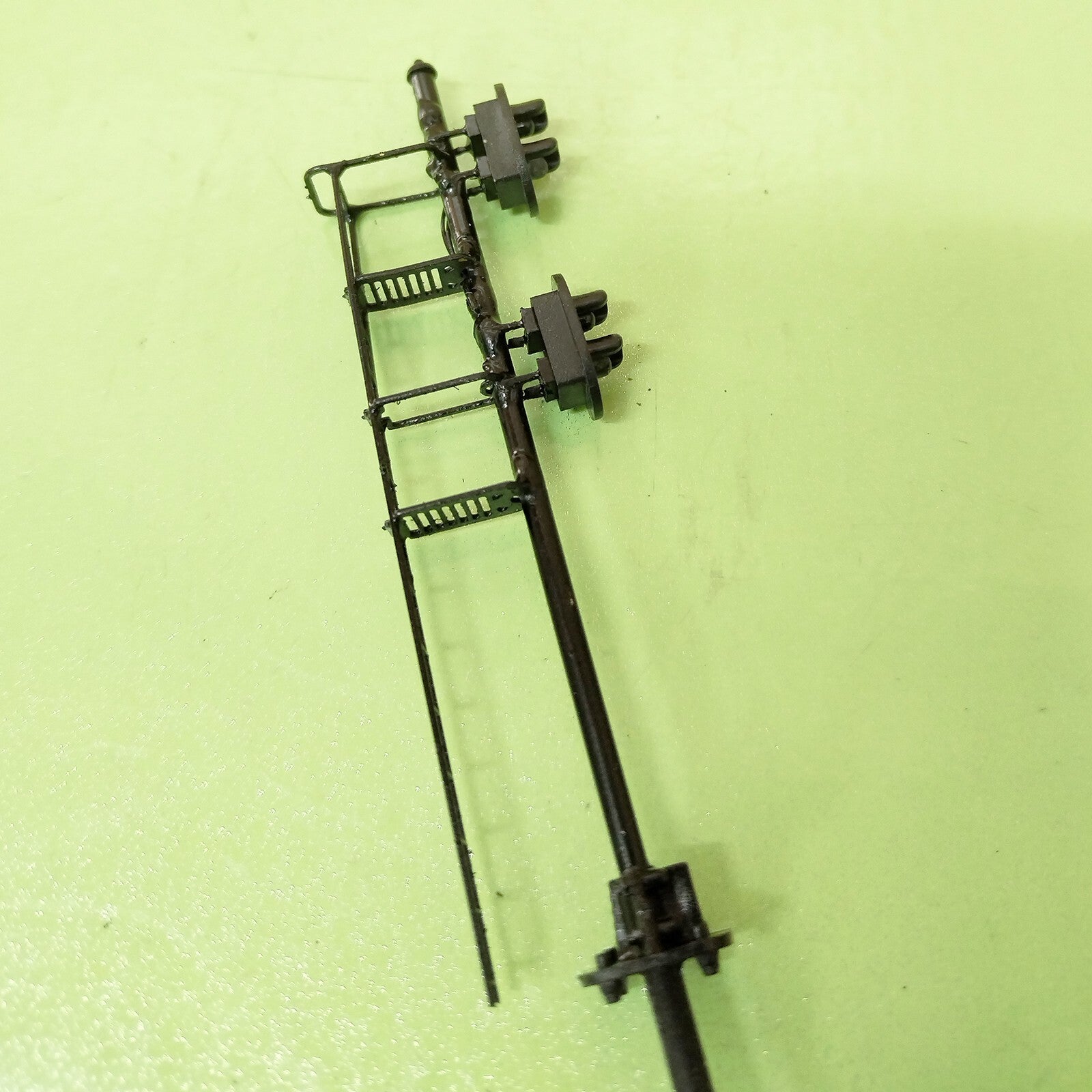 1 x HO scale model railroad 2 heads block signal LED made Green/Red light #K22Ky