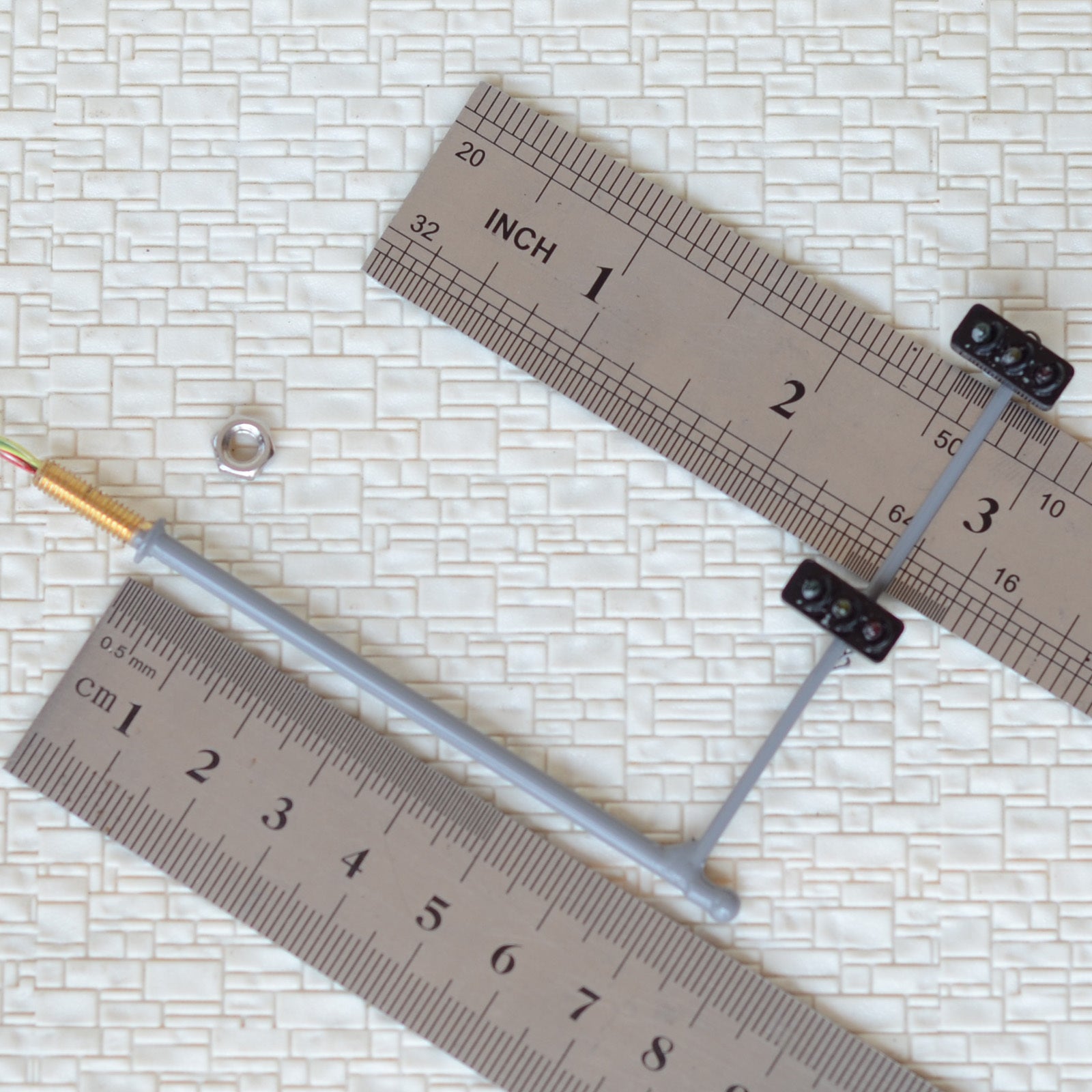 2 x HO / OO traffic light signal LED model train crossing walk Street #V2B3BL