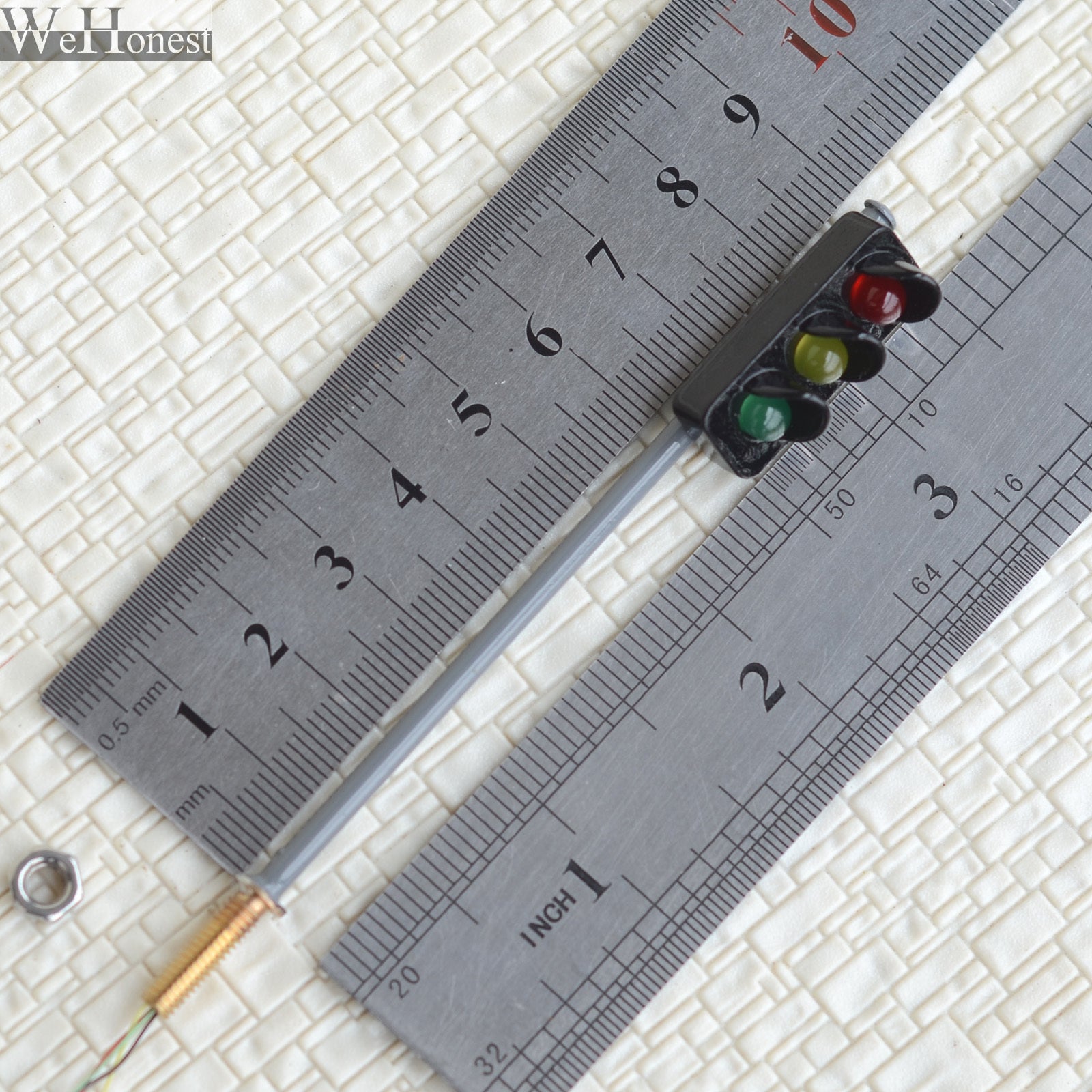 2 x traffic signal light O scale model railroad crossing walk led lamp #GR3