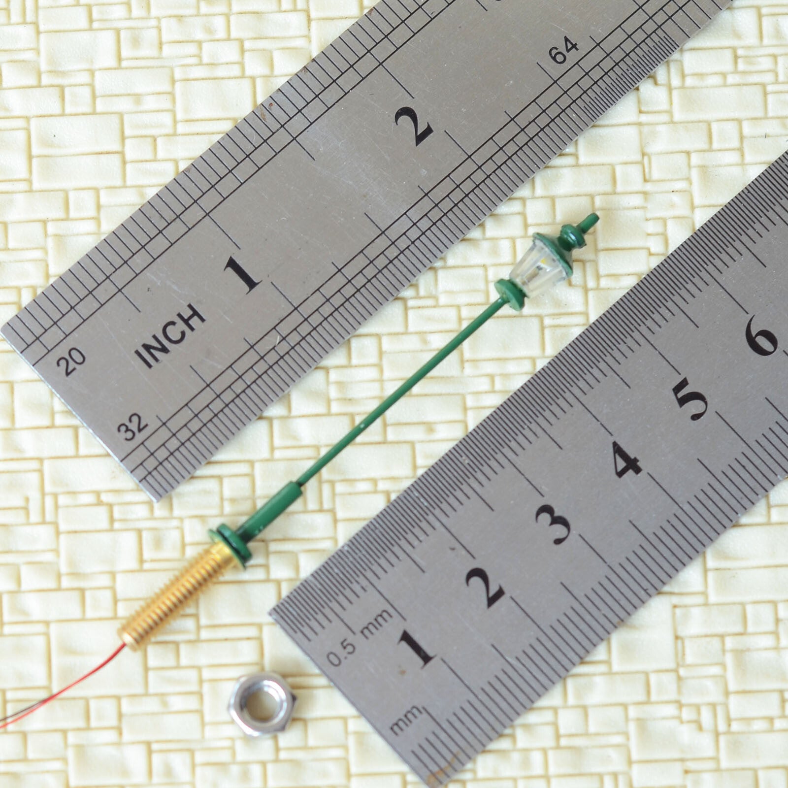 5 x HO scale model railroad antique street light LED lamppost path lamp #S0108BG