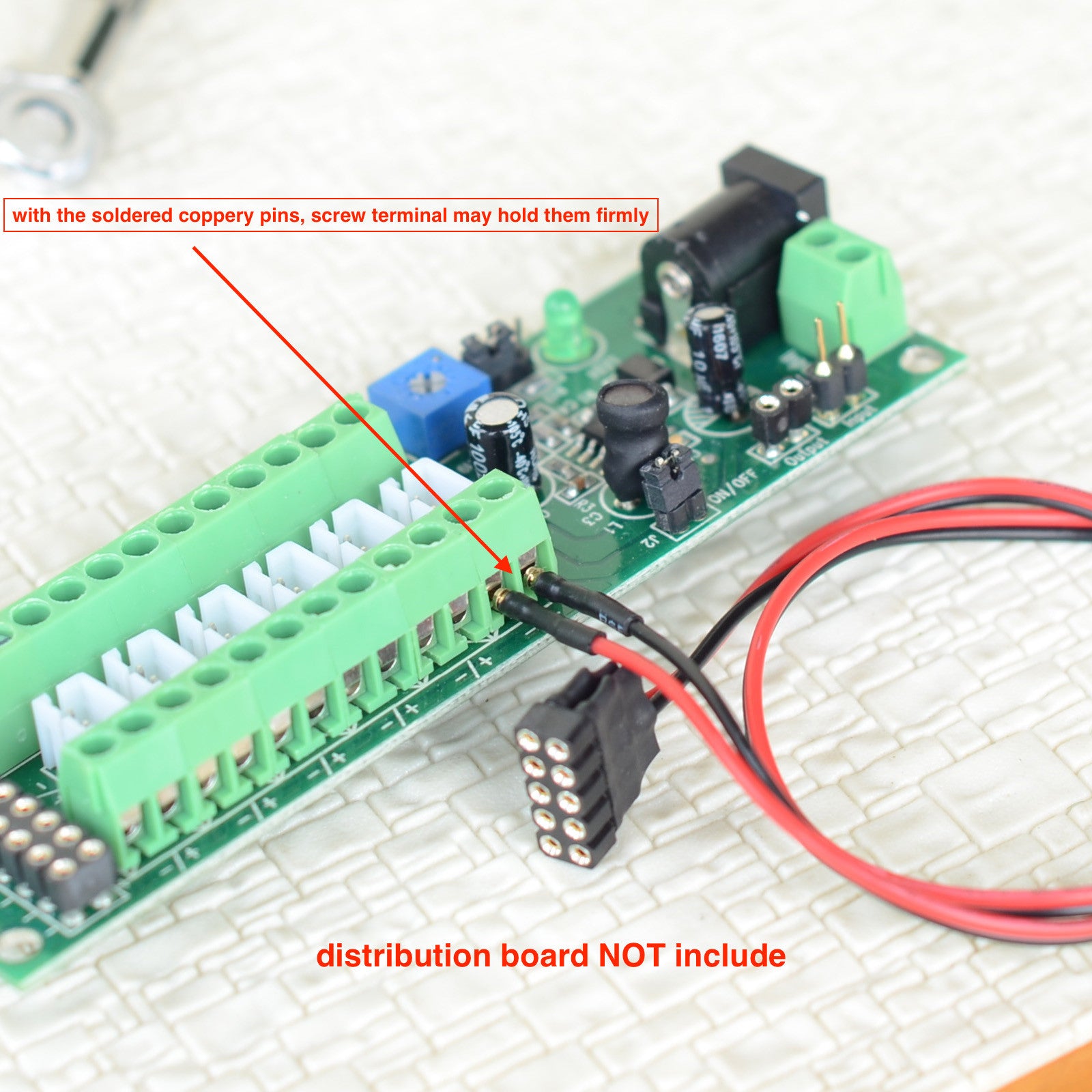 2 x distribution connectors 2.54mm mini-socket 5P double row expand distributor