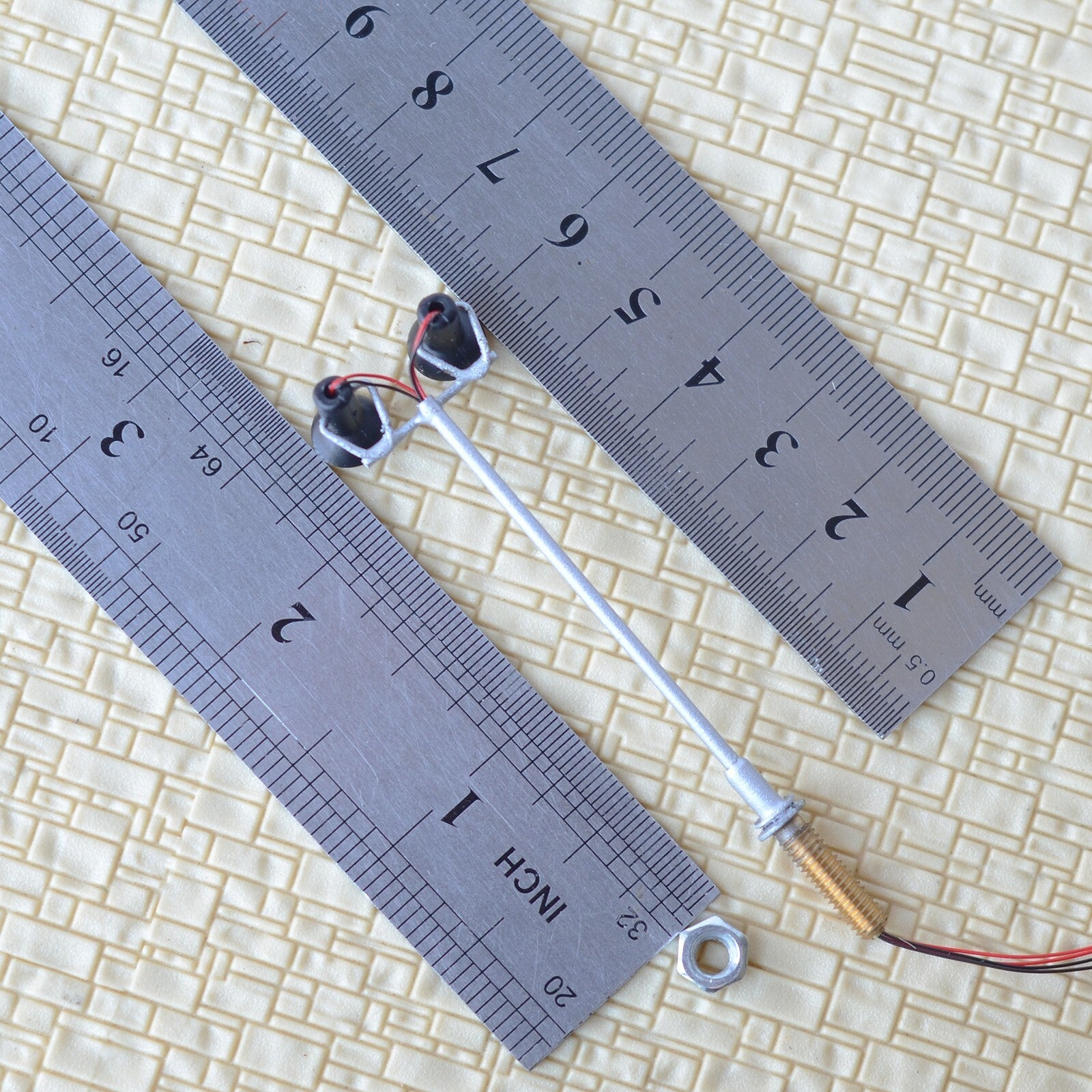 4 x OO / HO Scale LED spotlight model limelight projector street lamp post #6D