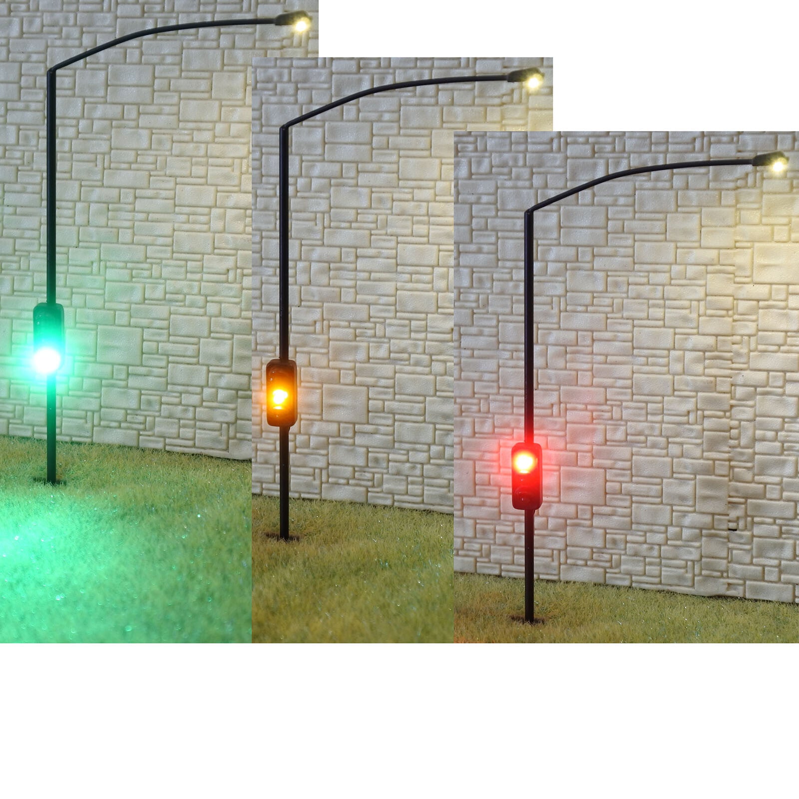 1 x traffic signal with street light HO OO scale model railroad led lamps #colBB