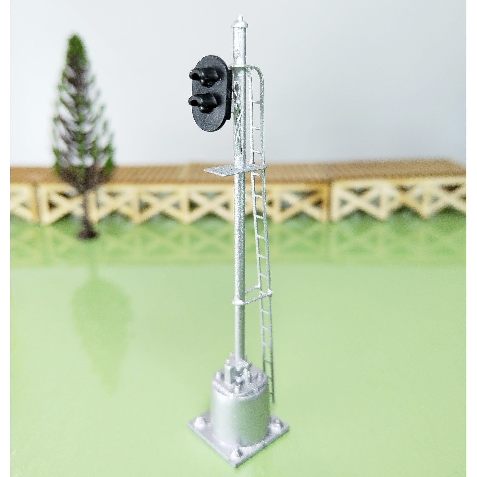 1 x HO scale model railroad 2 aspects block signal LED green/red light #K02Sp