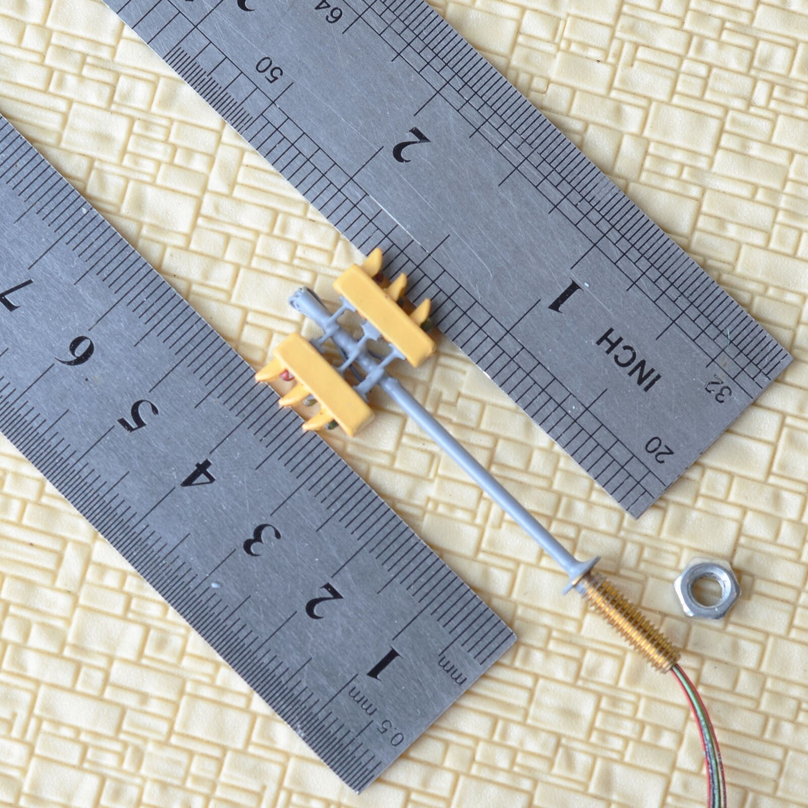 2 x traffic signal light HO OO Scale Model railroad crossing walk led lamp #H33