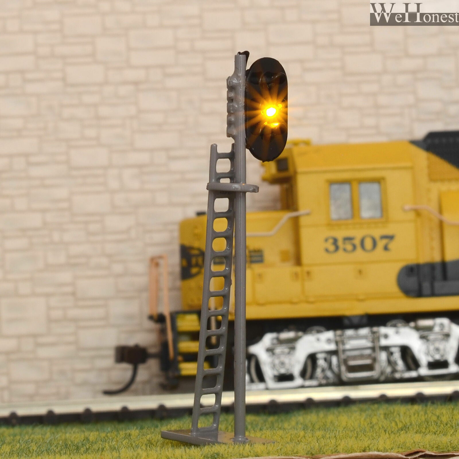 1 x HO /OO scale model train railroad LED block signal tri-lights 3 aspects #G87