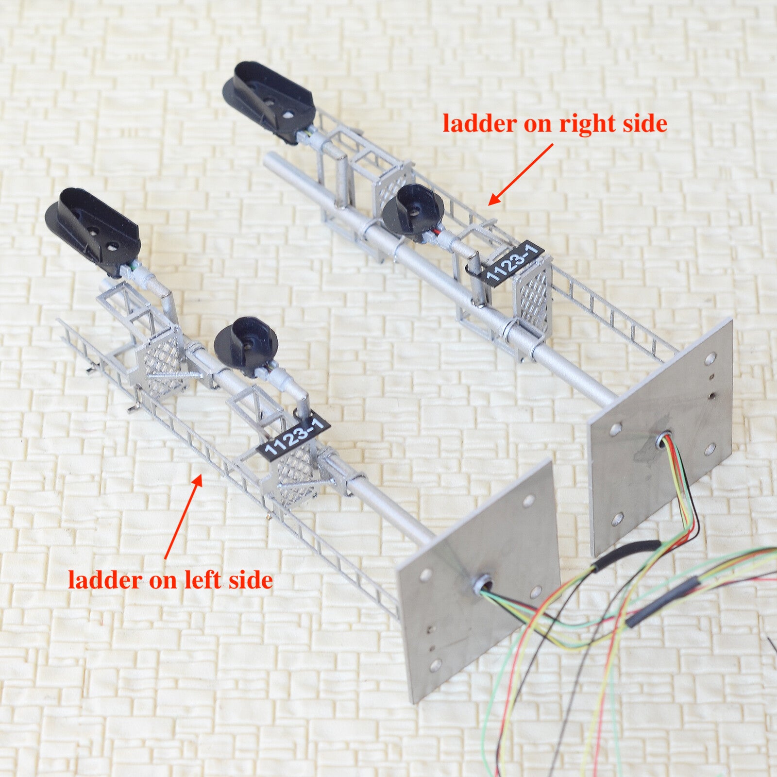 1 x HO scale model 3 colors block signal full sunshield 3+1 targets metal #F31