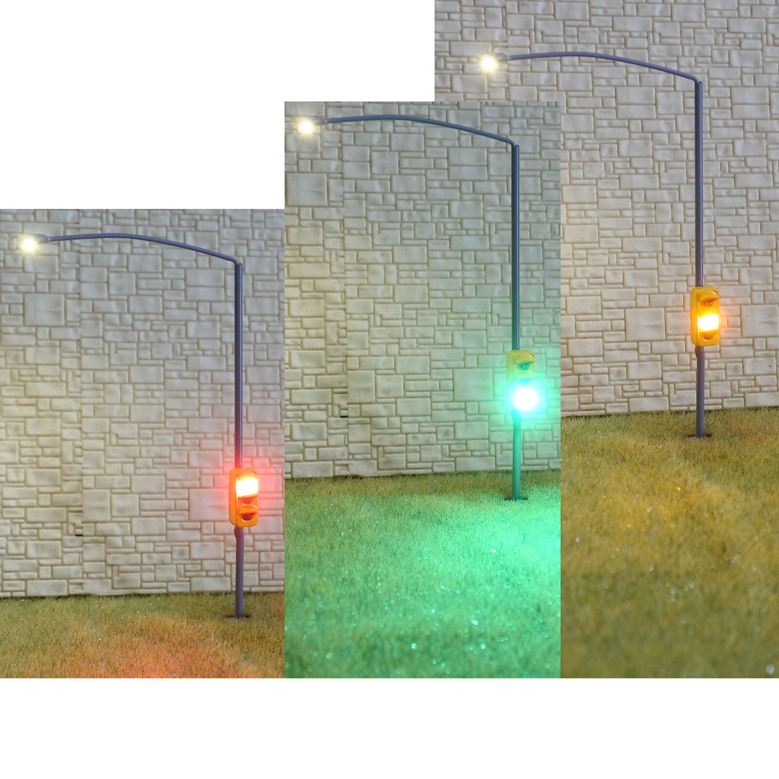 1 x traffic signal with street light HO OO scale model railroad led lamps #corGO