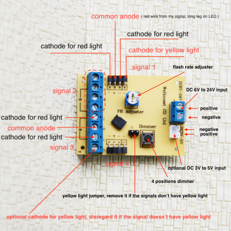 1 set O crossing signals + automatic IR sensors controller by train detector