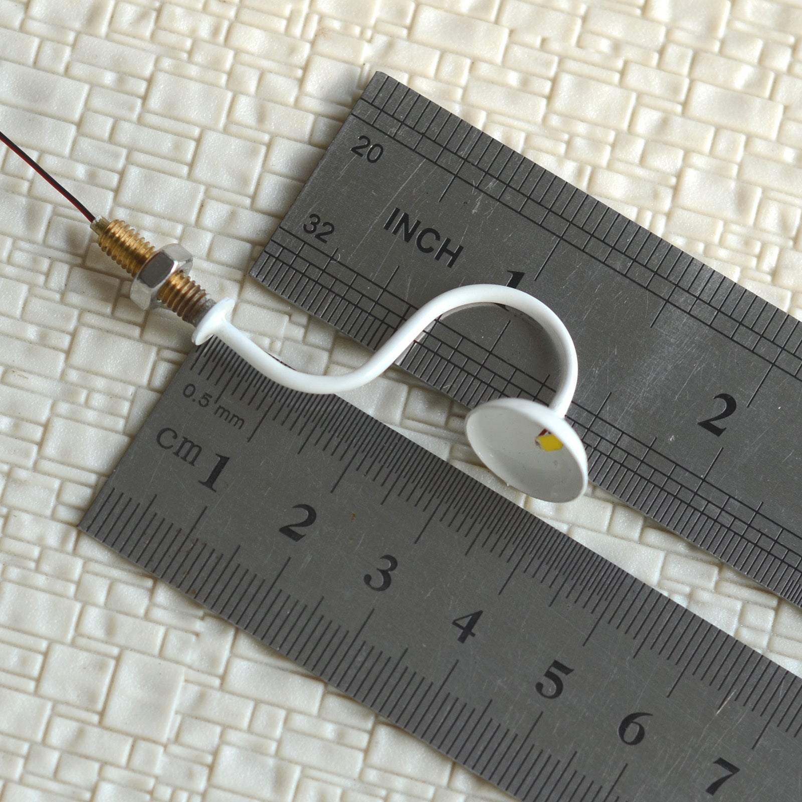 5 x O Scale LED Street bracket light Model Train wall Lamp post spotlight #R46WH