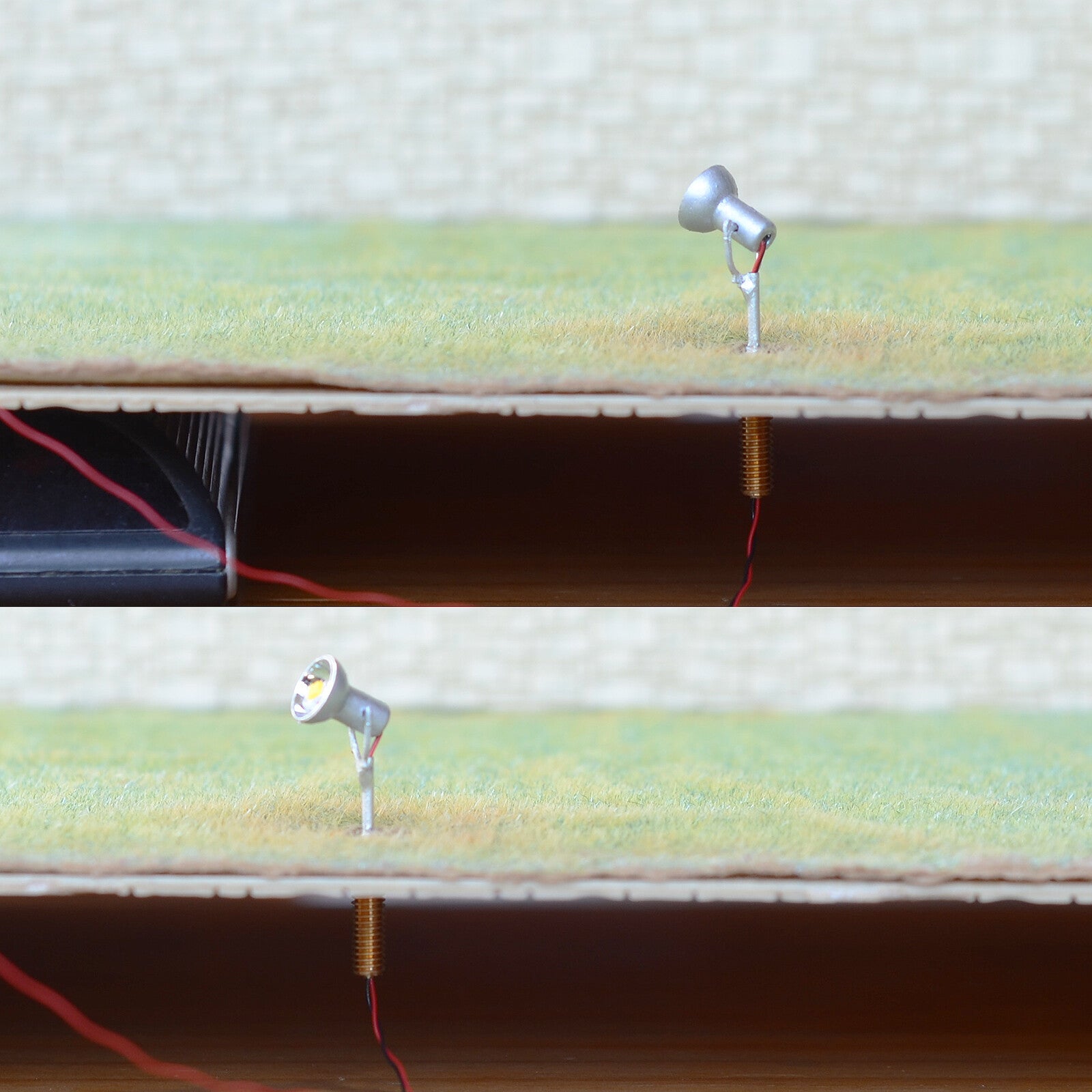 5 x HO scale LED spotlight model limelight projector street lamp post lights #4M