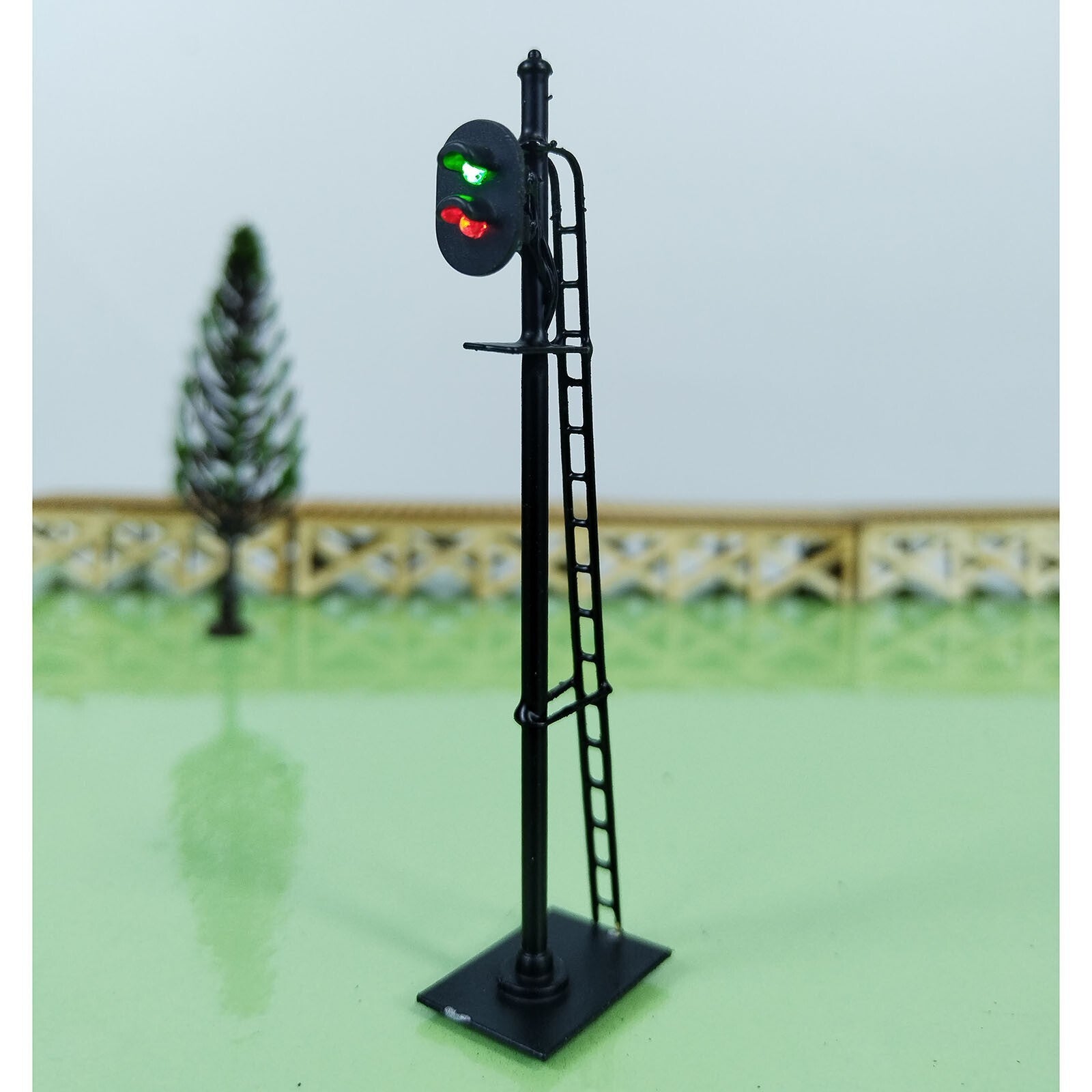 1 x HO scale model railroad 2 aspects block signal LED green/red light #K02SrBK