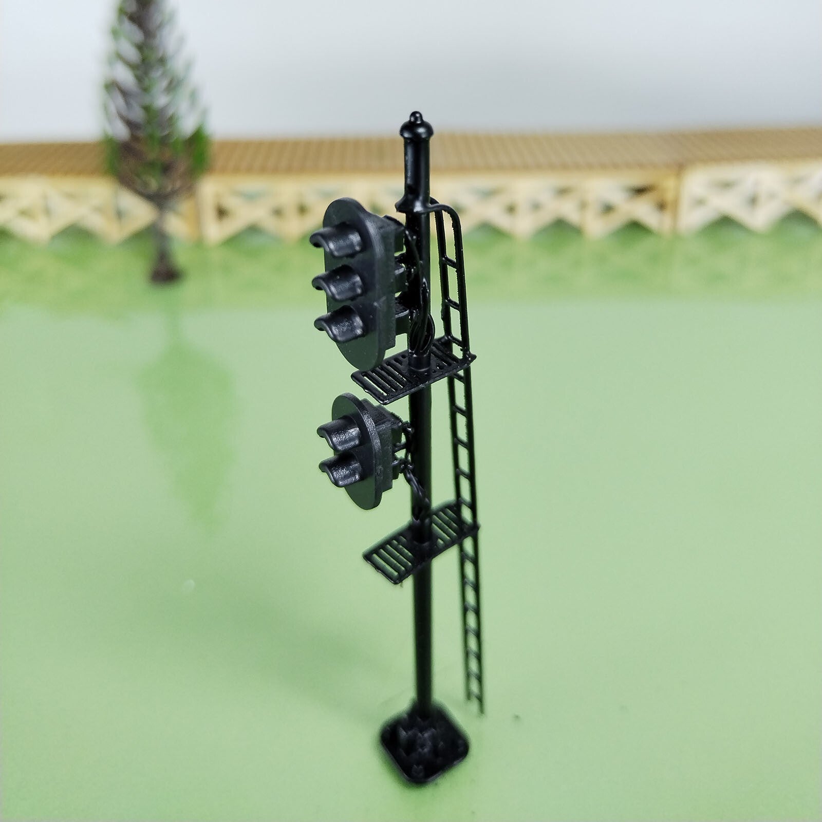 1 x HO scale model railroad 2 heads 2 + 3 aspects block signal LED made #K32SgBK