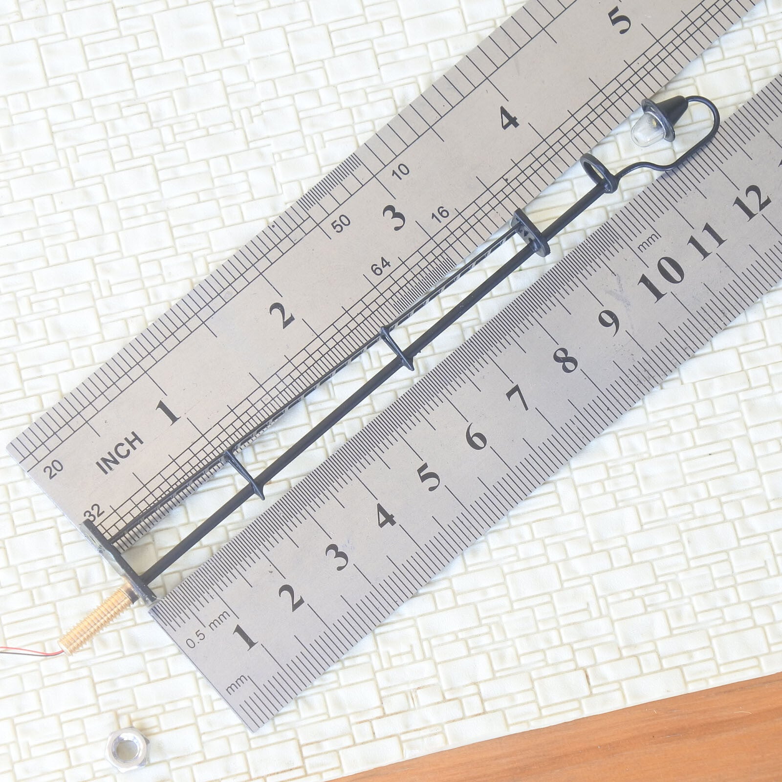 4 x HO scale LED yard light model train railroad street station lamp post #YL42B