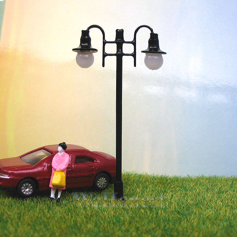 10 x OO / HO Scale Model Train Lamps Railroad Lamp posts 12V Street Lights #006