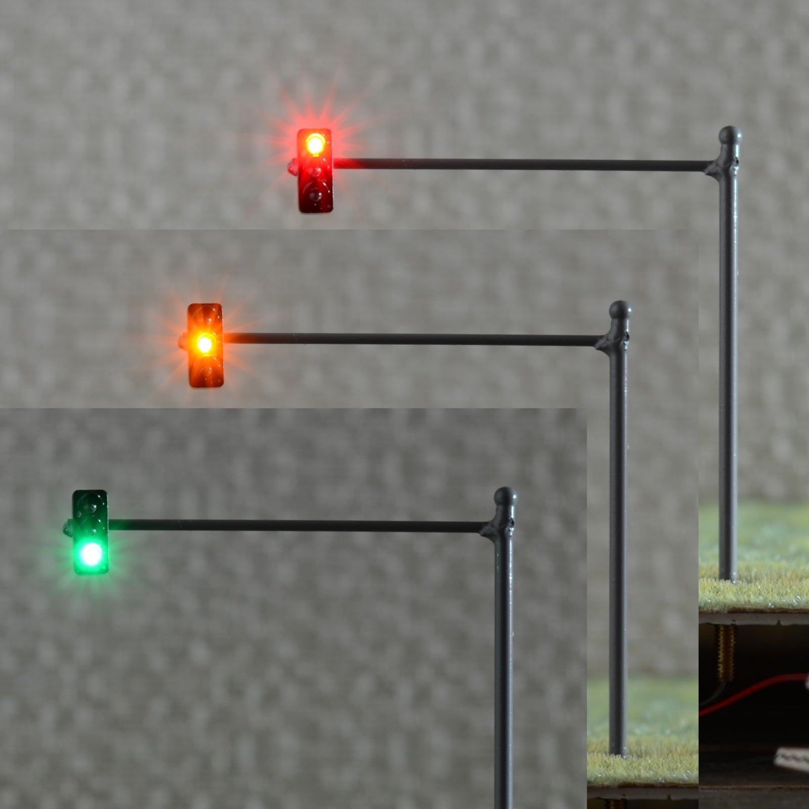 2 x HO / OO traffic light signal LED model train crossing walk Street #V1B3OR
