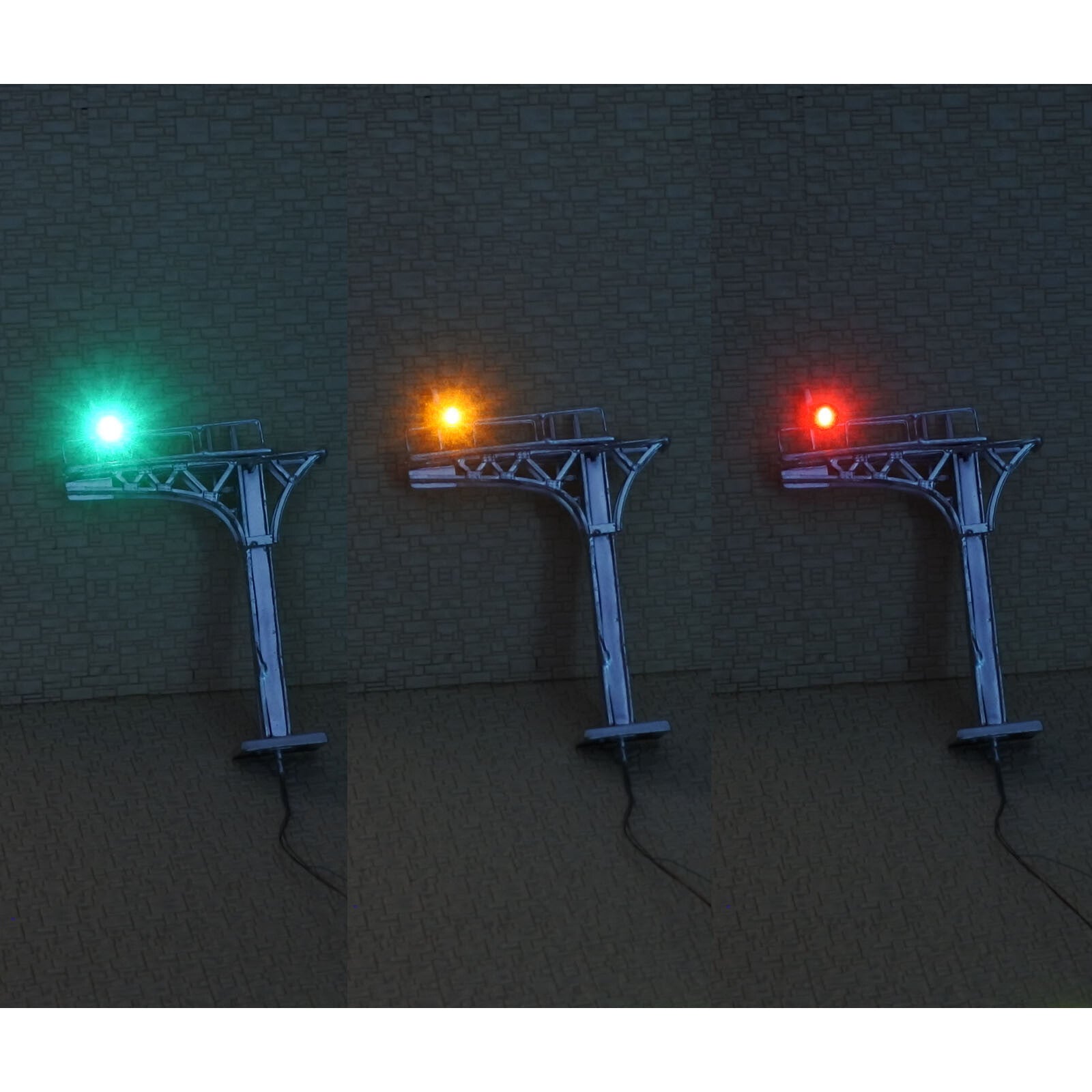 1 x HO OO block searchlight cantilever signal bridge tricolors 1 track metal #13