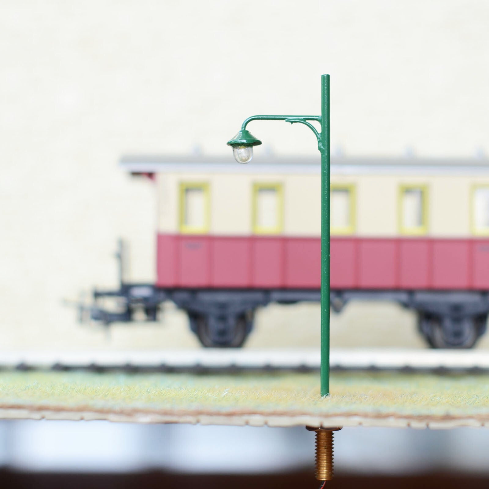 5 x HO scale model railroad street lights LED lamppost path lamp 65mm #T0513BG