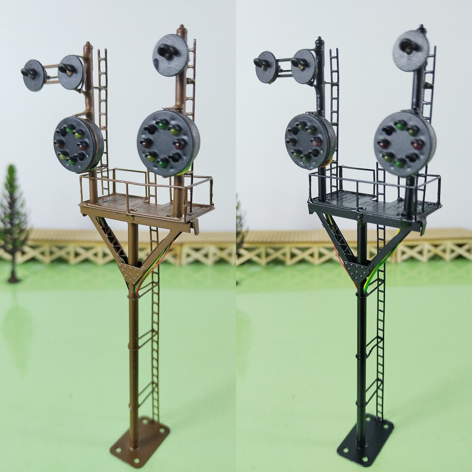 1 x HO scale model railroad tower CPL signal B&O goalpost bracket #LU11RU01