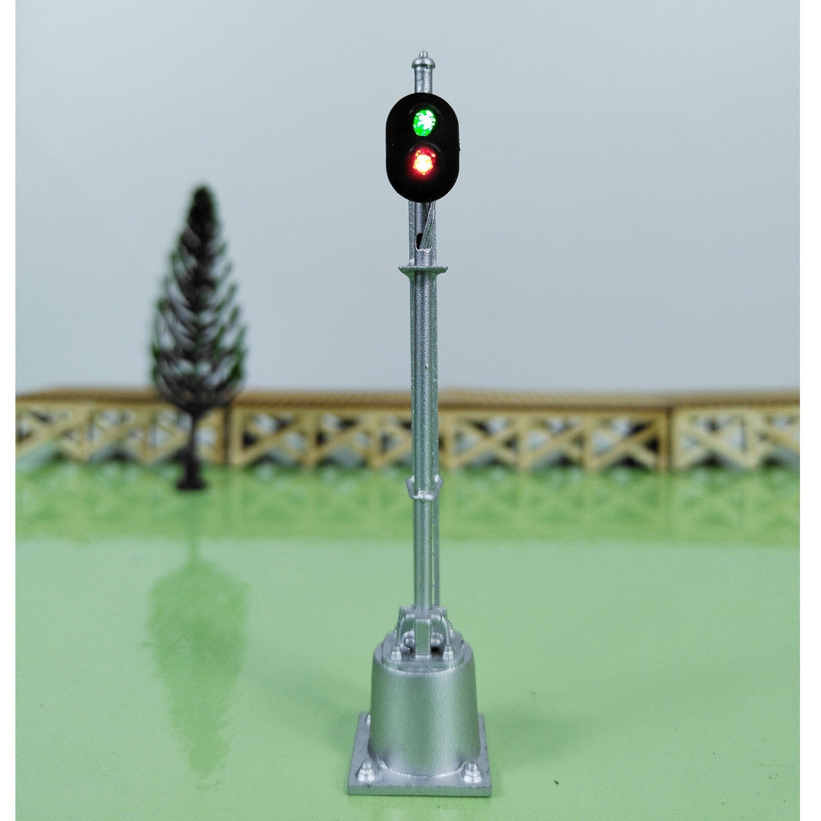 1 x HO scale model railroad 2 aspects block signal LED green/red light #K02Sp