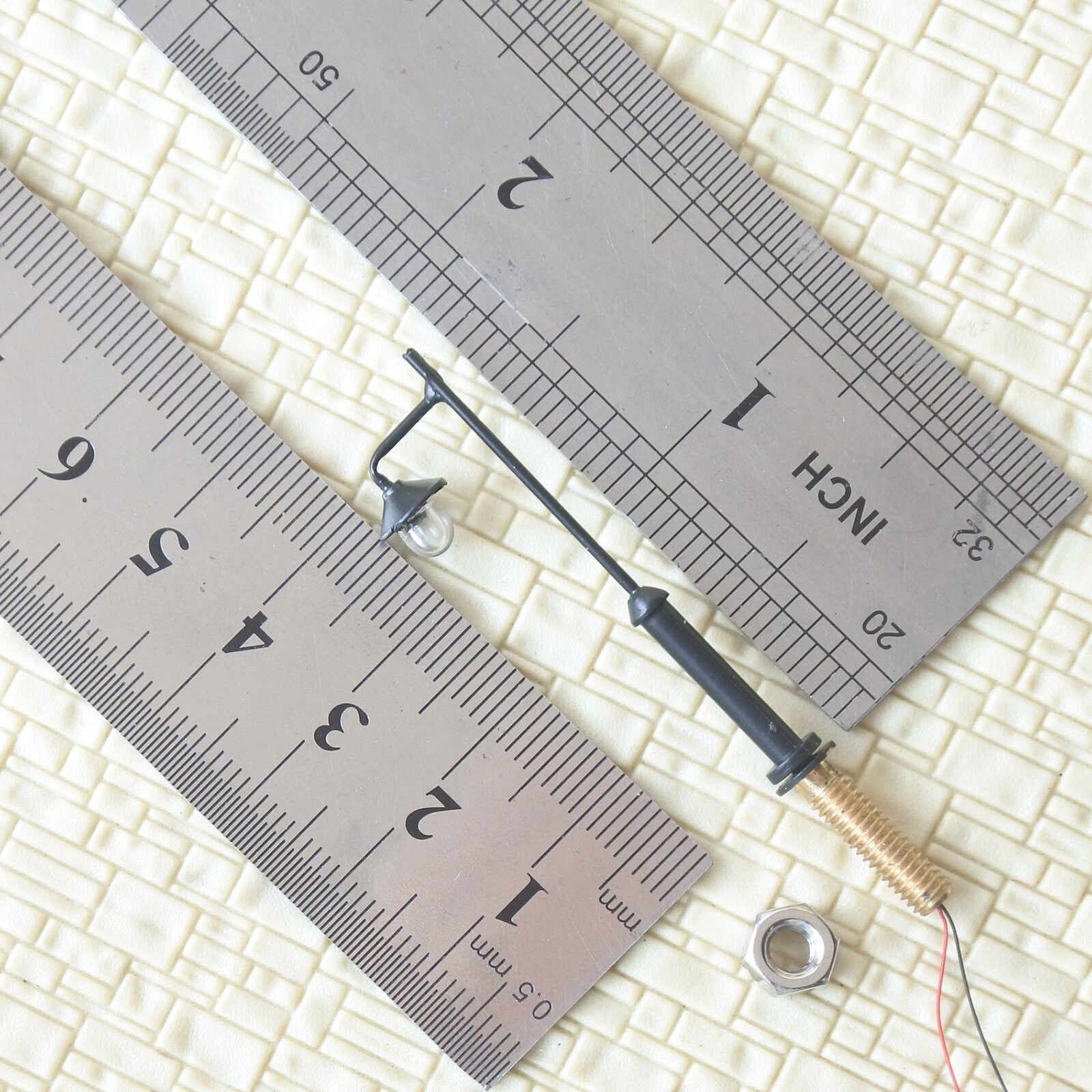 5 x N scale LED antique street light model railroad path lamp post #SL3N