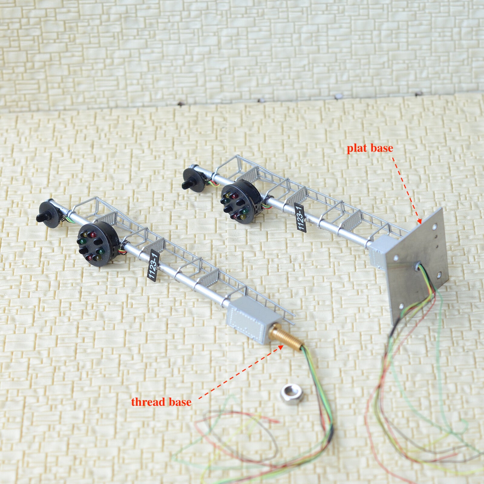 1 x HO scale model train railroad metal mainline color position light signal #PB