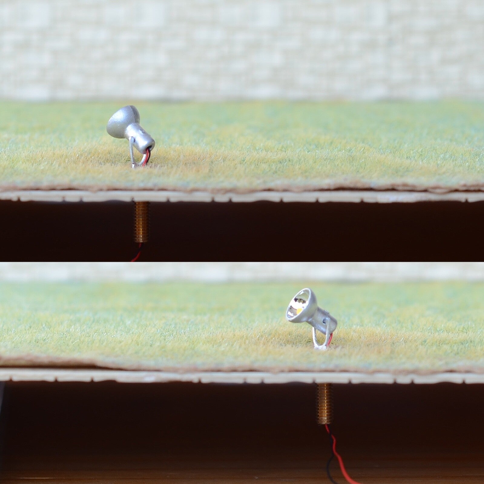 5 x HO scale LED spotlight model limelight projector street lamp post lights #2M